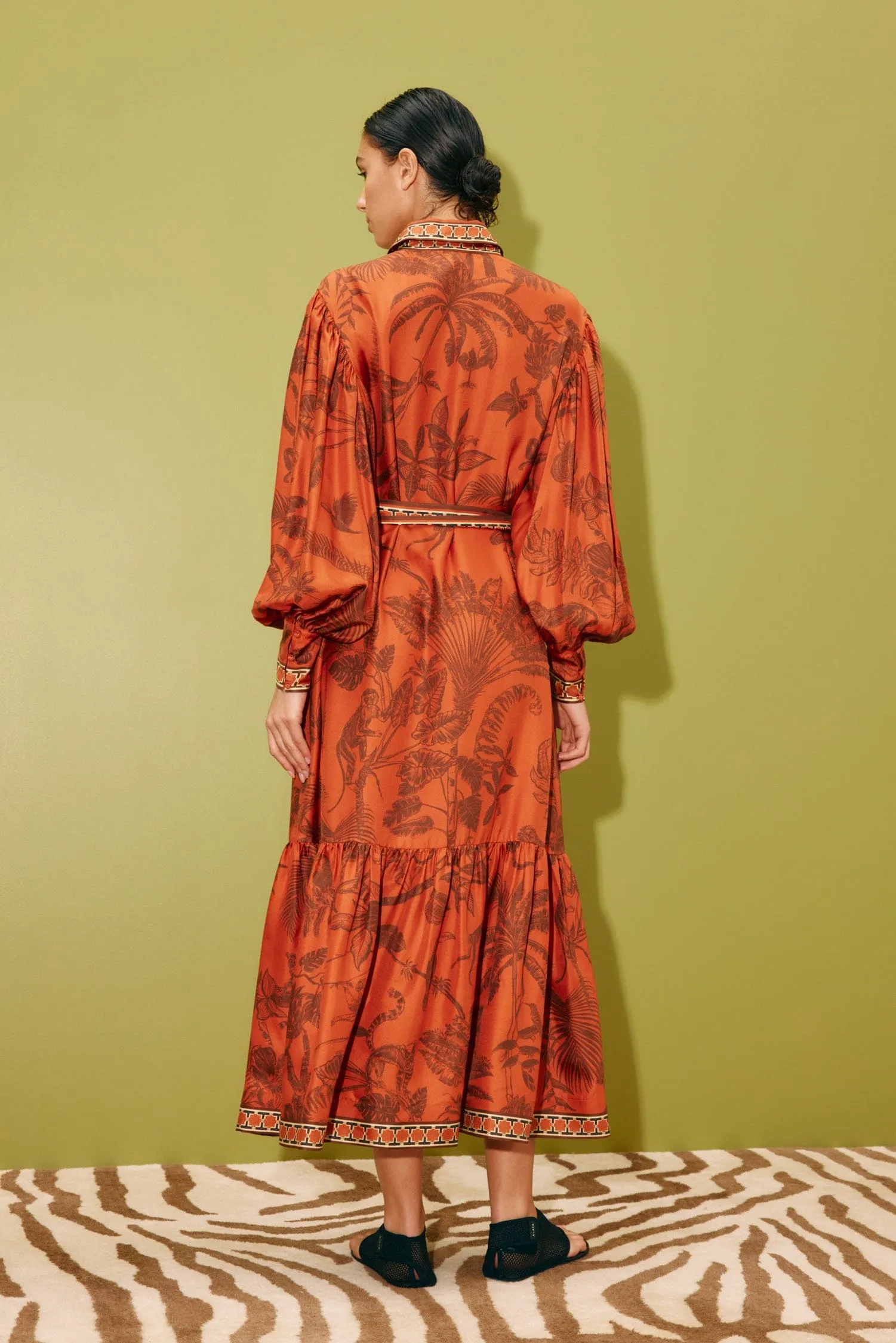 MONKEY DANCE SILK SHIRTDRESS sold by Alemais product image thumbnail 4