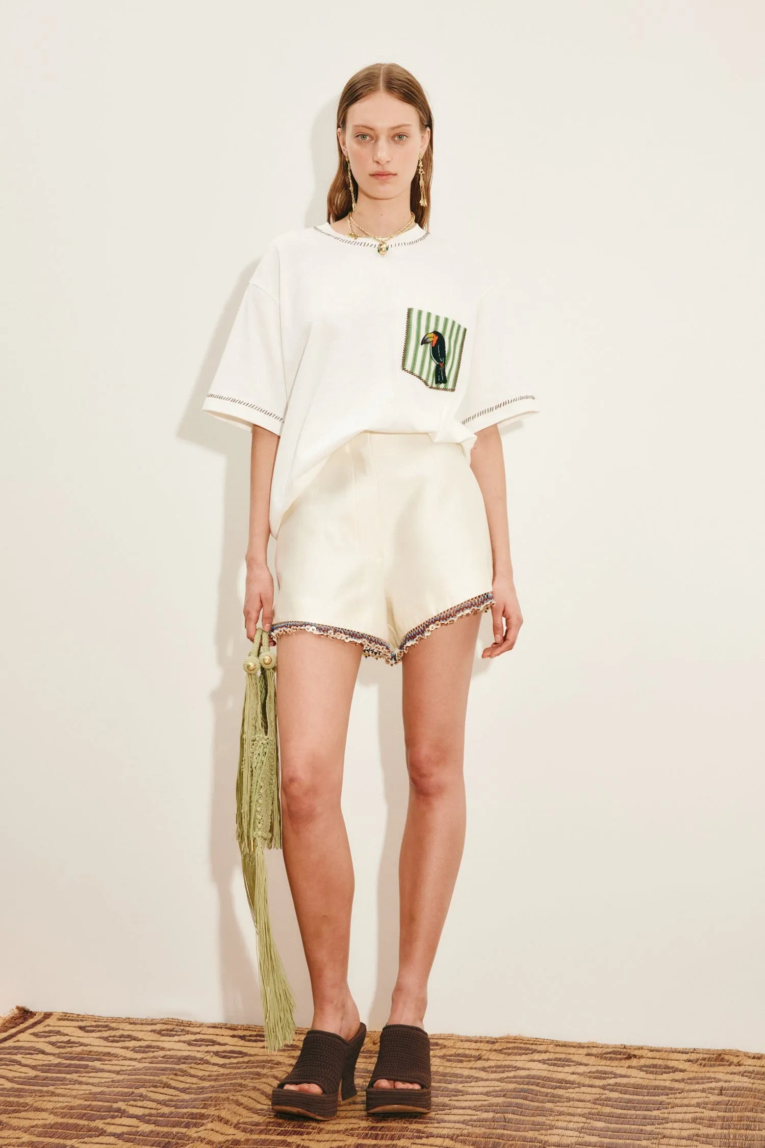 TOUCAN TANGO EMBROIDERED POCKET TEE sold by Alemais product image thumbnail 2