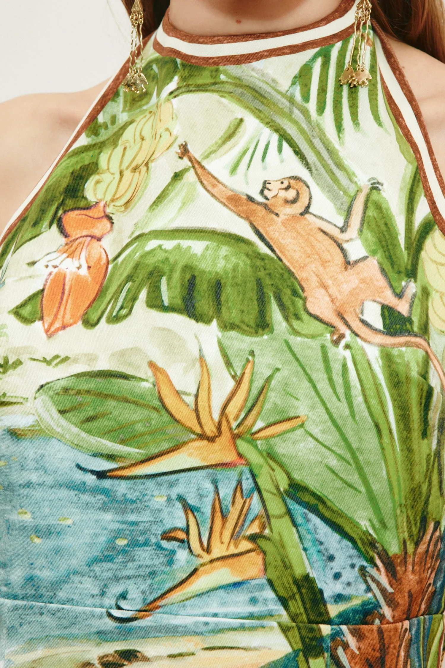 TOUCAN TANGO HALTER MINI DRESS sold by Alemais product image thumbnail 5