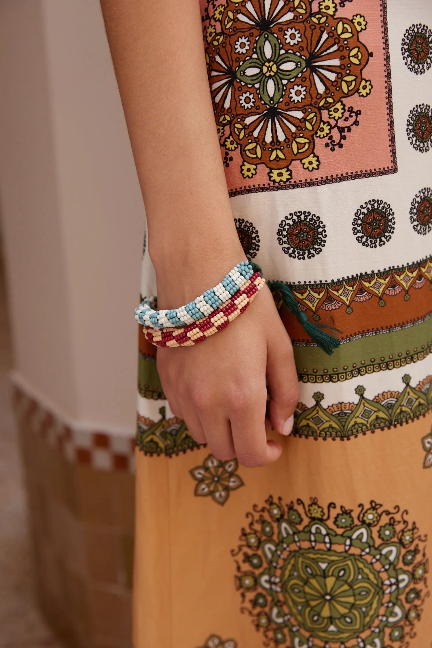 LE JARDIN BUNCH BEAD BRACELET CLAY sold by Alemais product image thumbnail 2