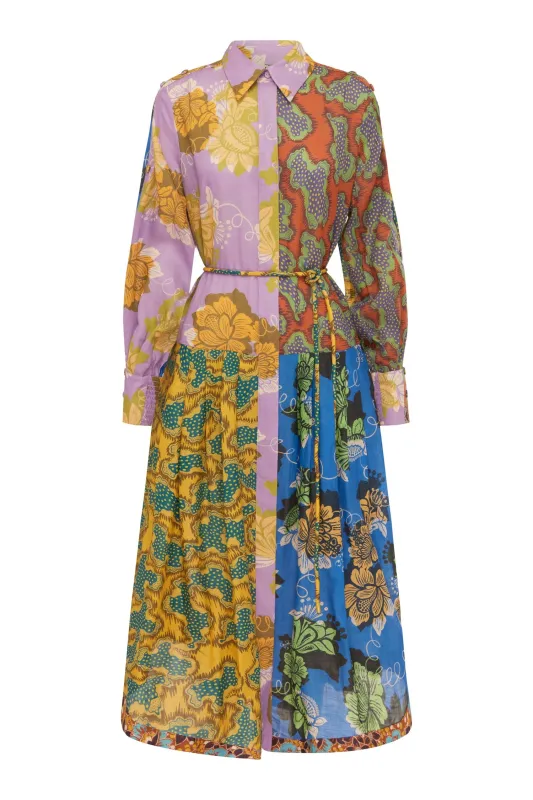 ARNIE SPLICED SHIRTDRESS made by Alemais