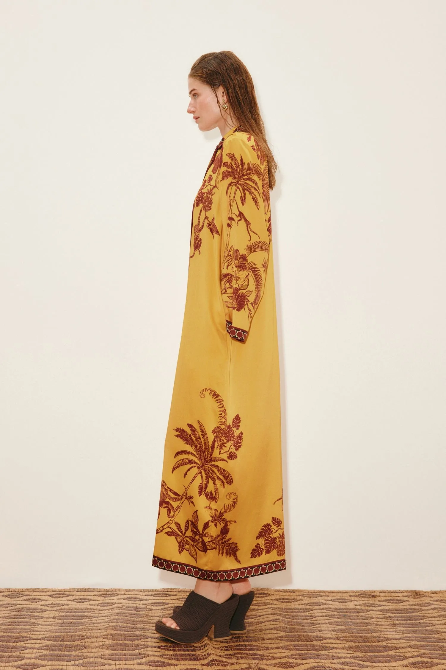 BANANA BLOSSOM SILK SHIRTDRESS sold by Alemais product image thumbnail 3