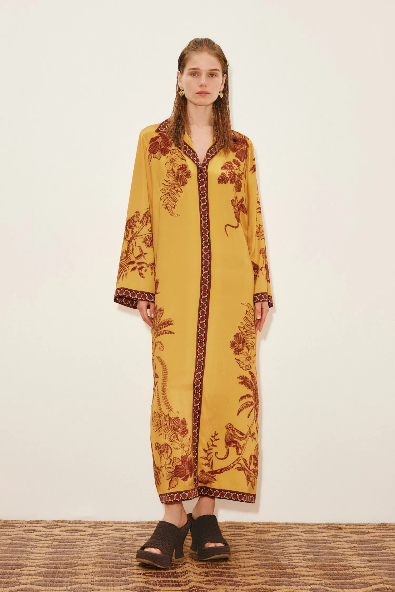 BANANA BLOSSOM SILK SHIRTDRESS sold by Alemais product image thumbnail 2