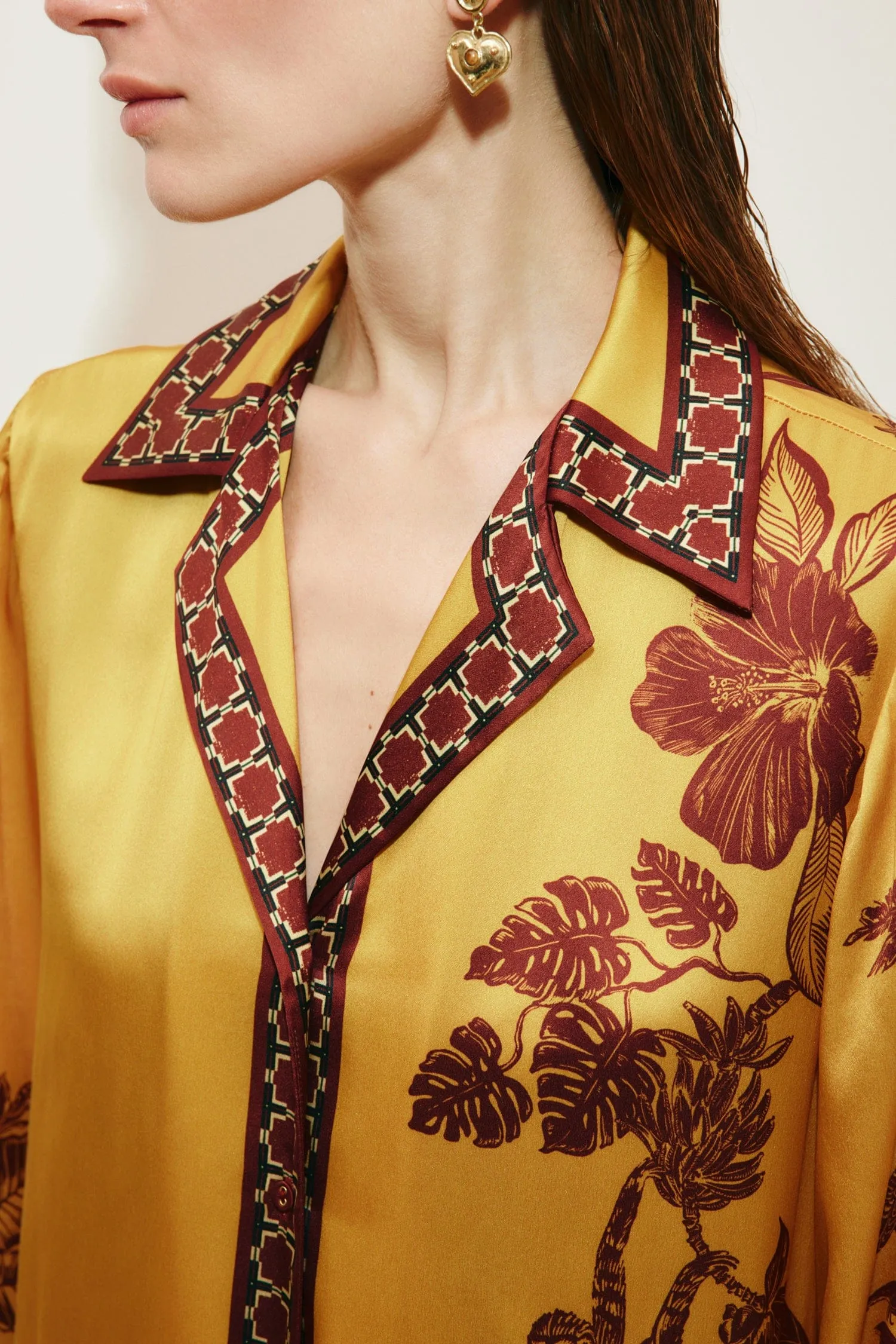 BANANA BLOSSOM SILK SHIRTDRESS sold by Alemais product image thumbnail 5