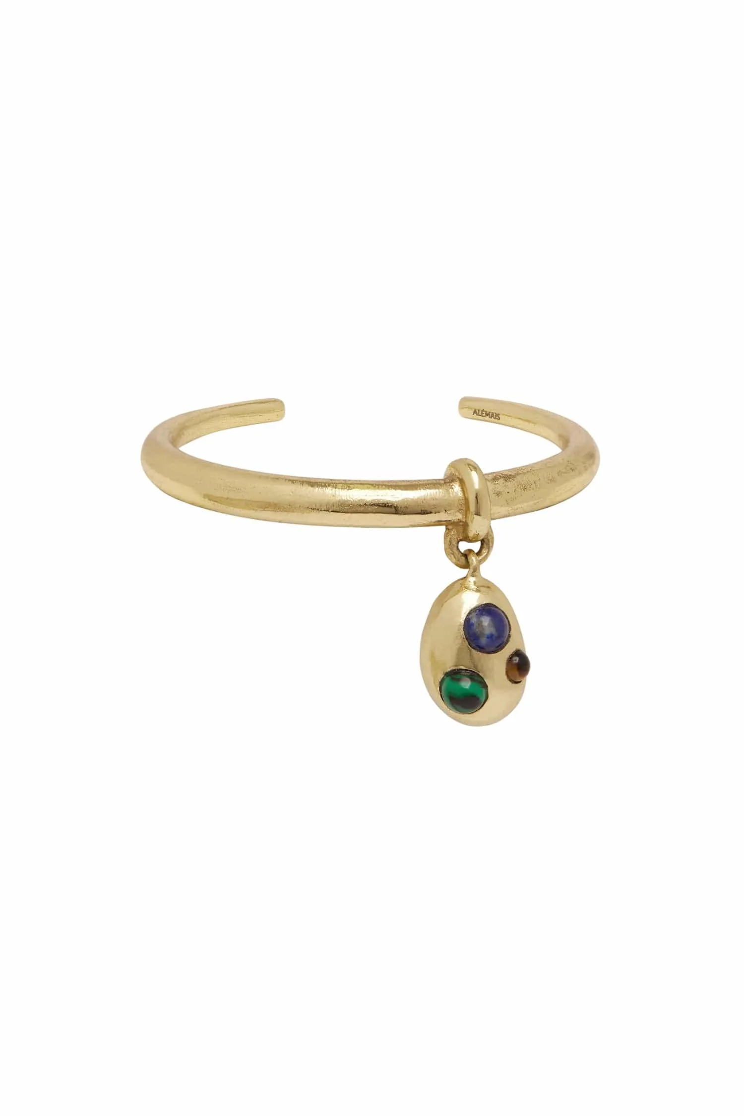 JEM RAINBOW STONE EGG DROP BANGLE sold by Alemais