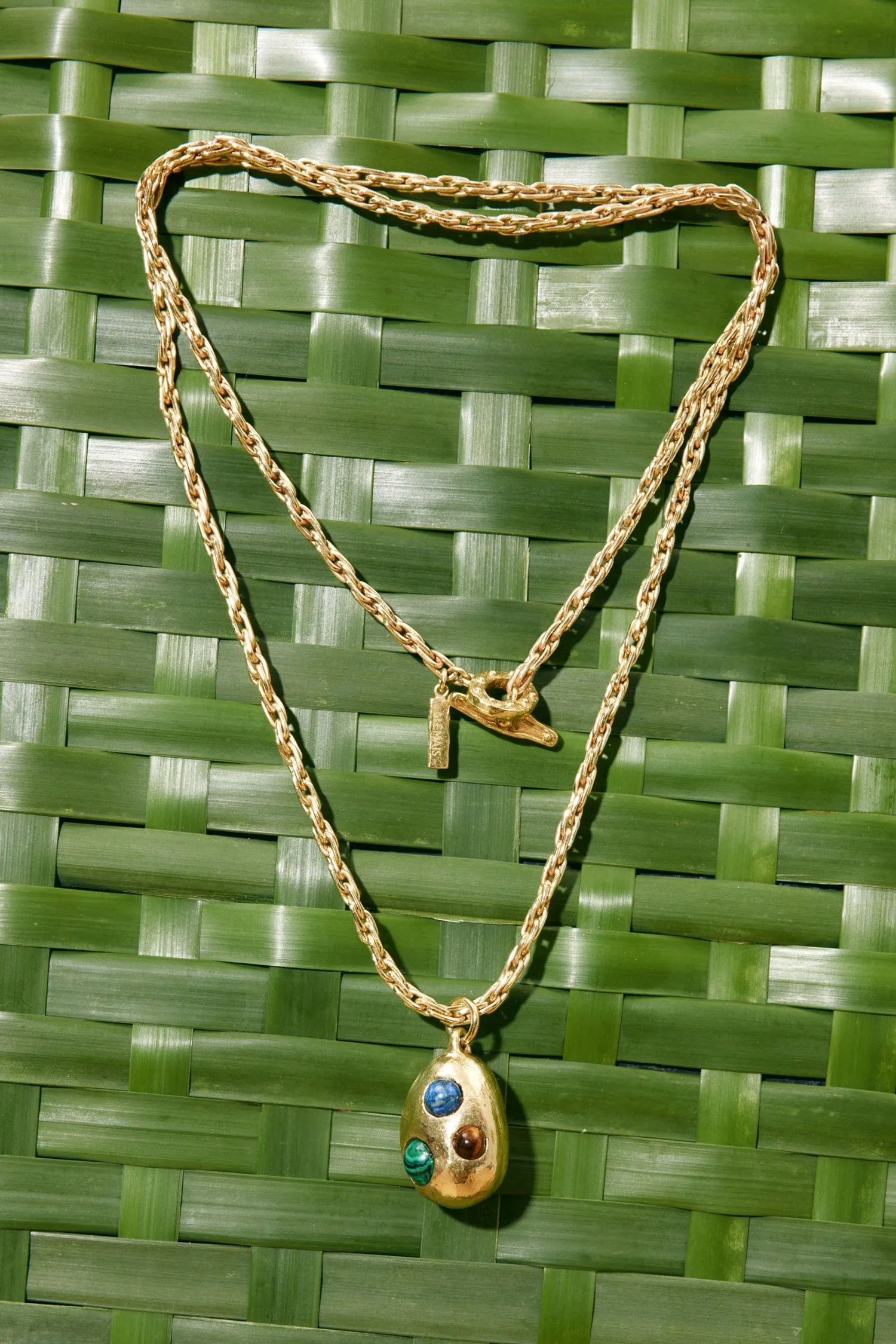 JEM RAINBOW STONE EGG PENDANT sold by Alemais product image thumbnail 2