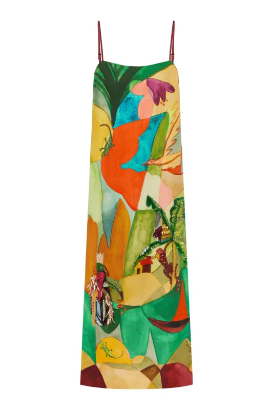 MOKSHINI EMBELLISHED MIDI DRESS made by Alemais