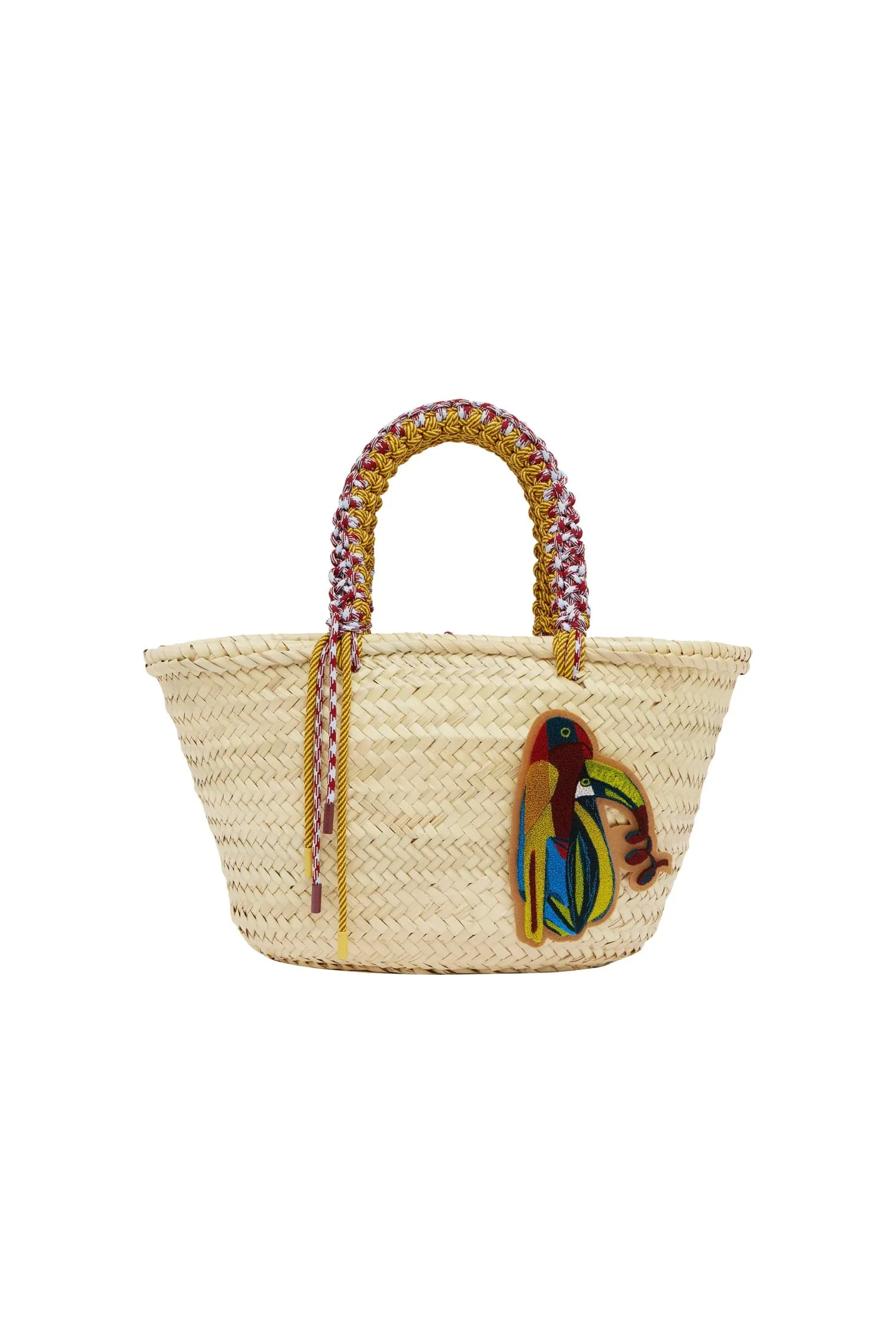 TOUCAN TANGO MACRAME MIDI BASKET sold by Alemais