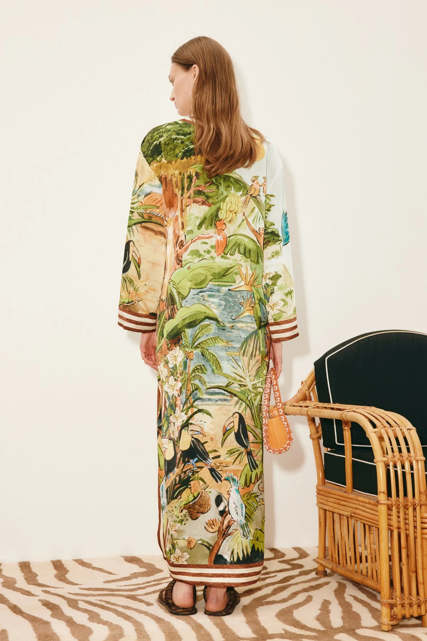 TOUCAN TANGO SILK MIDI DRESS sold by Alemais product image thumbnail 4