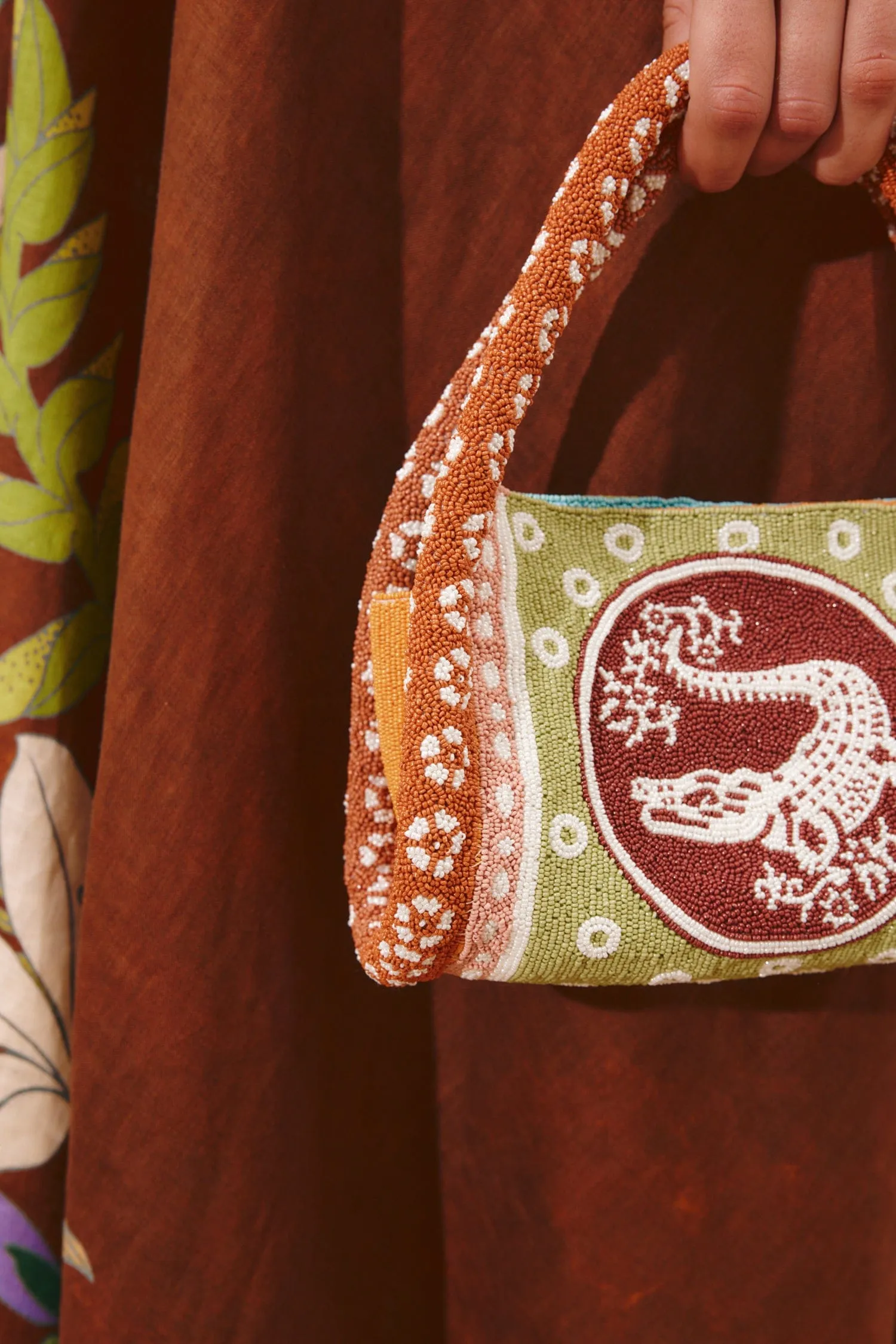 ALBERTA BEADED MINI BARREL BAG sold by Alemais product image thumbnail 3