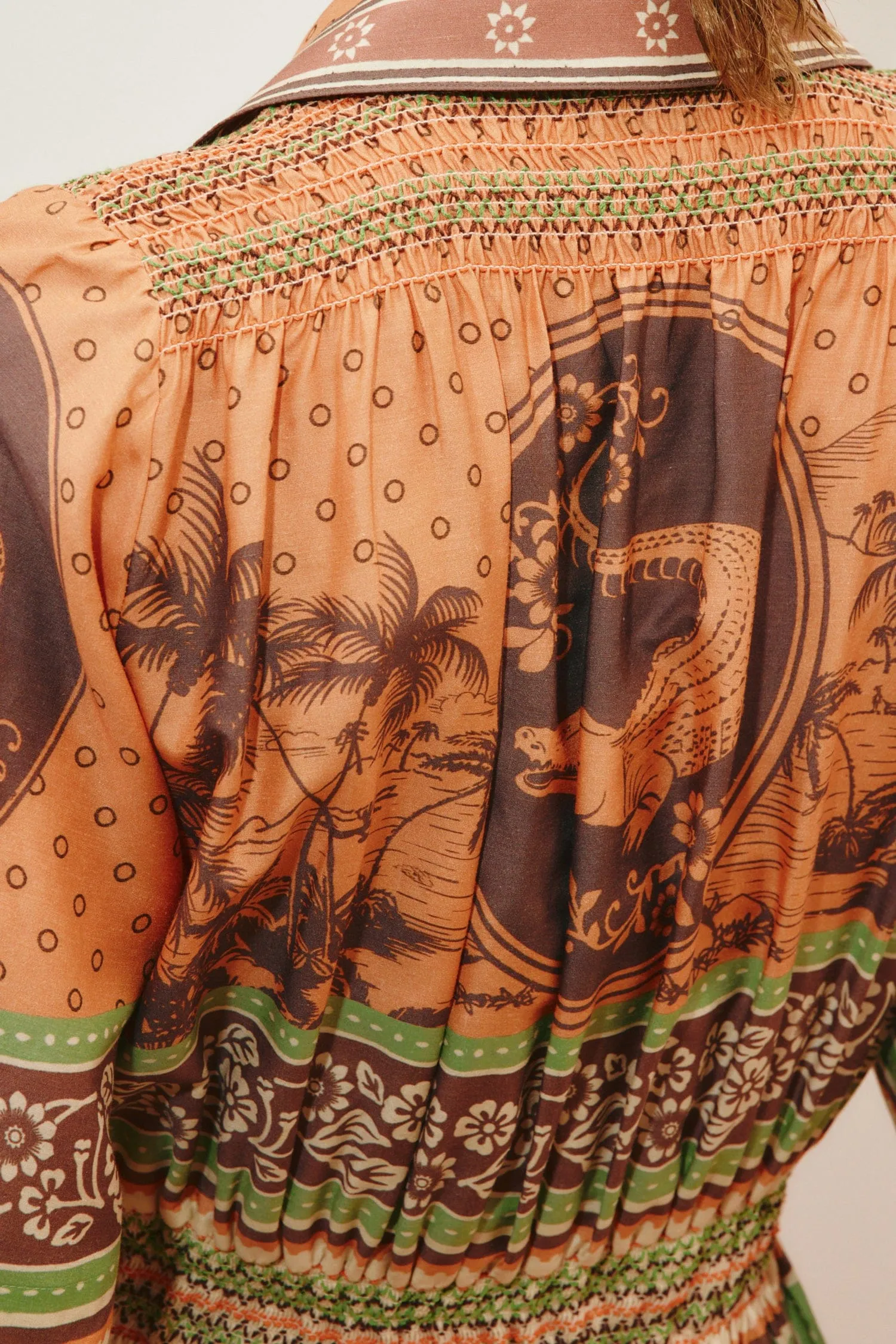 ALBERTA SMOCKED SHIRTDRESS sold by Alemais product image thumbnail 5