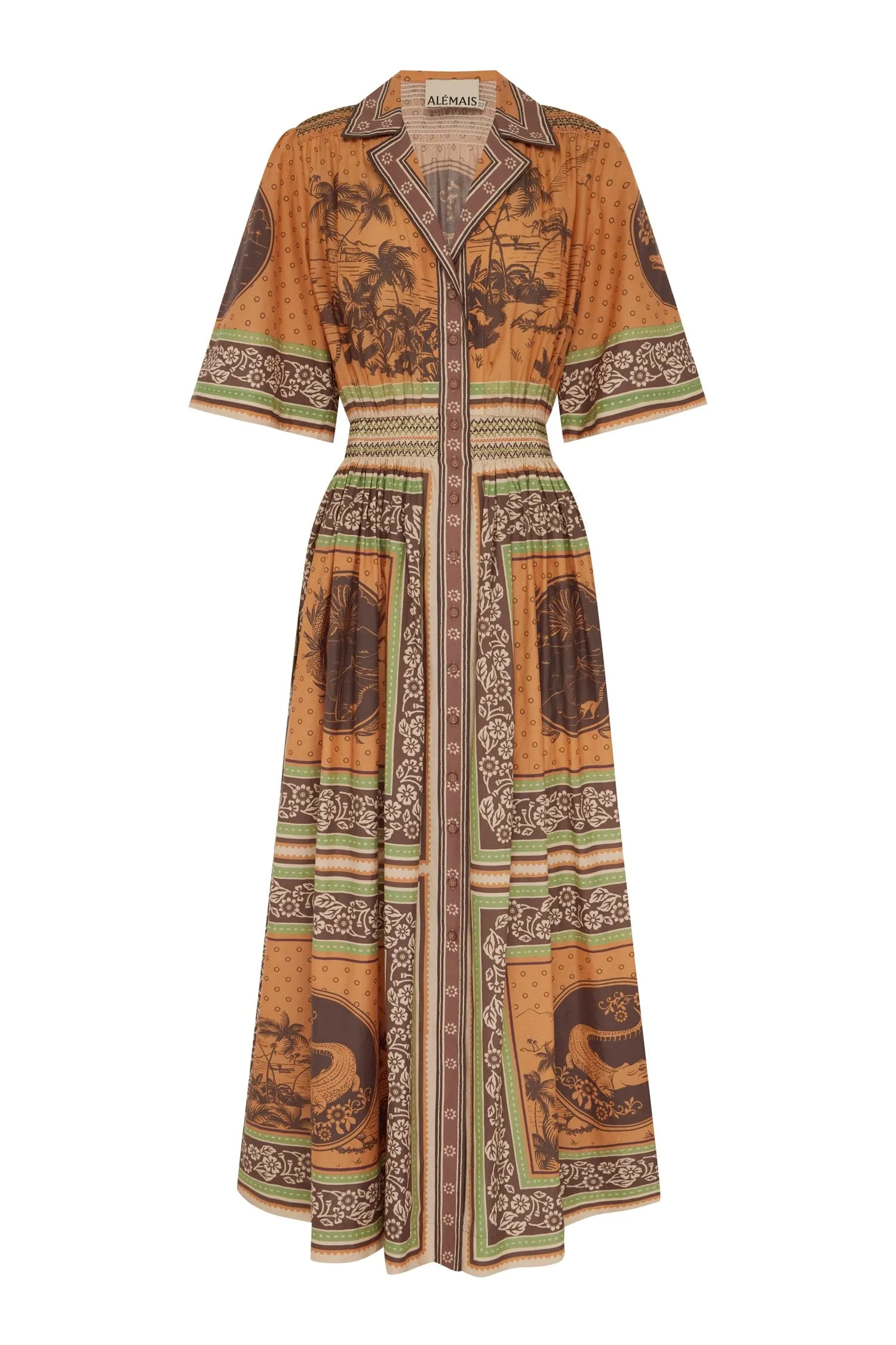 ALBERTA SMOCKED SHIRTDRESS sold by Alemais