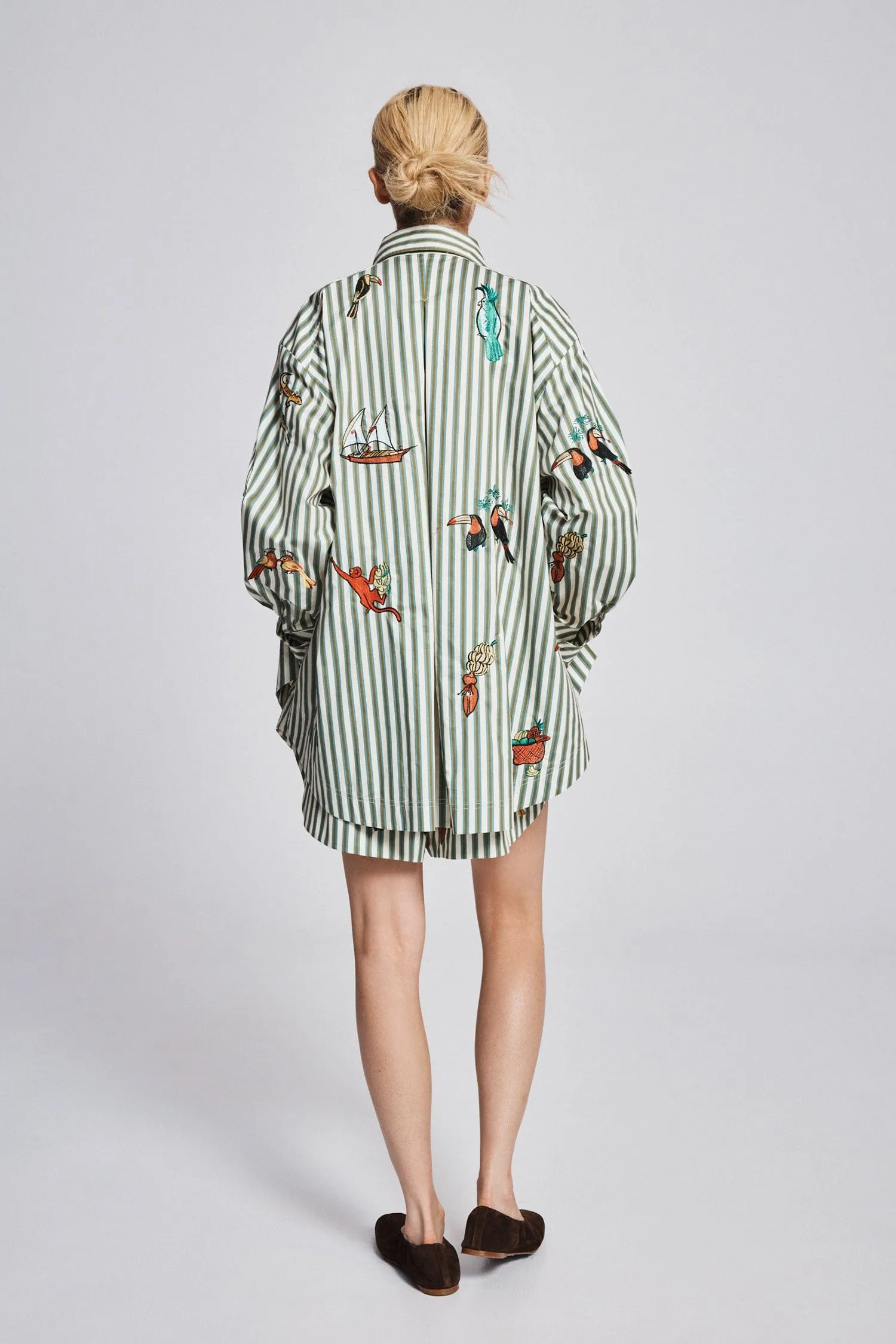 BISOU EMBROIDERED LONG SLEEVE SHIRT sold by Alemais product image thumbnail 4