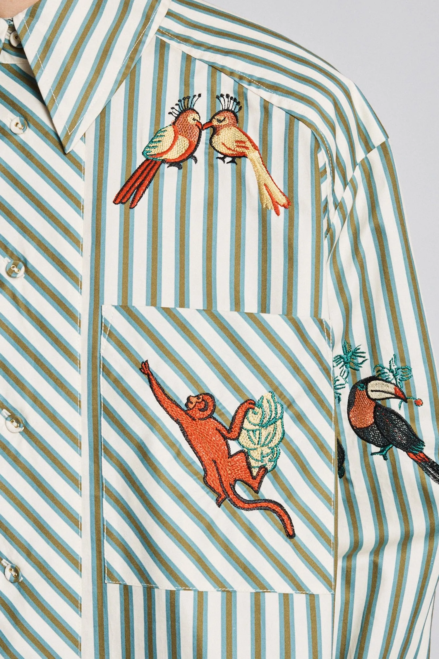 BISOU EMBROIDERED LONG SLEEVE SHIRT sold by Alemais product image thumbnail 5