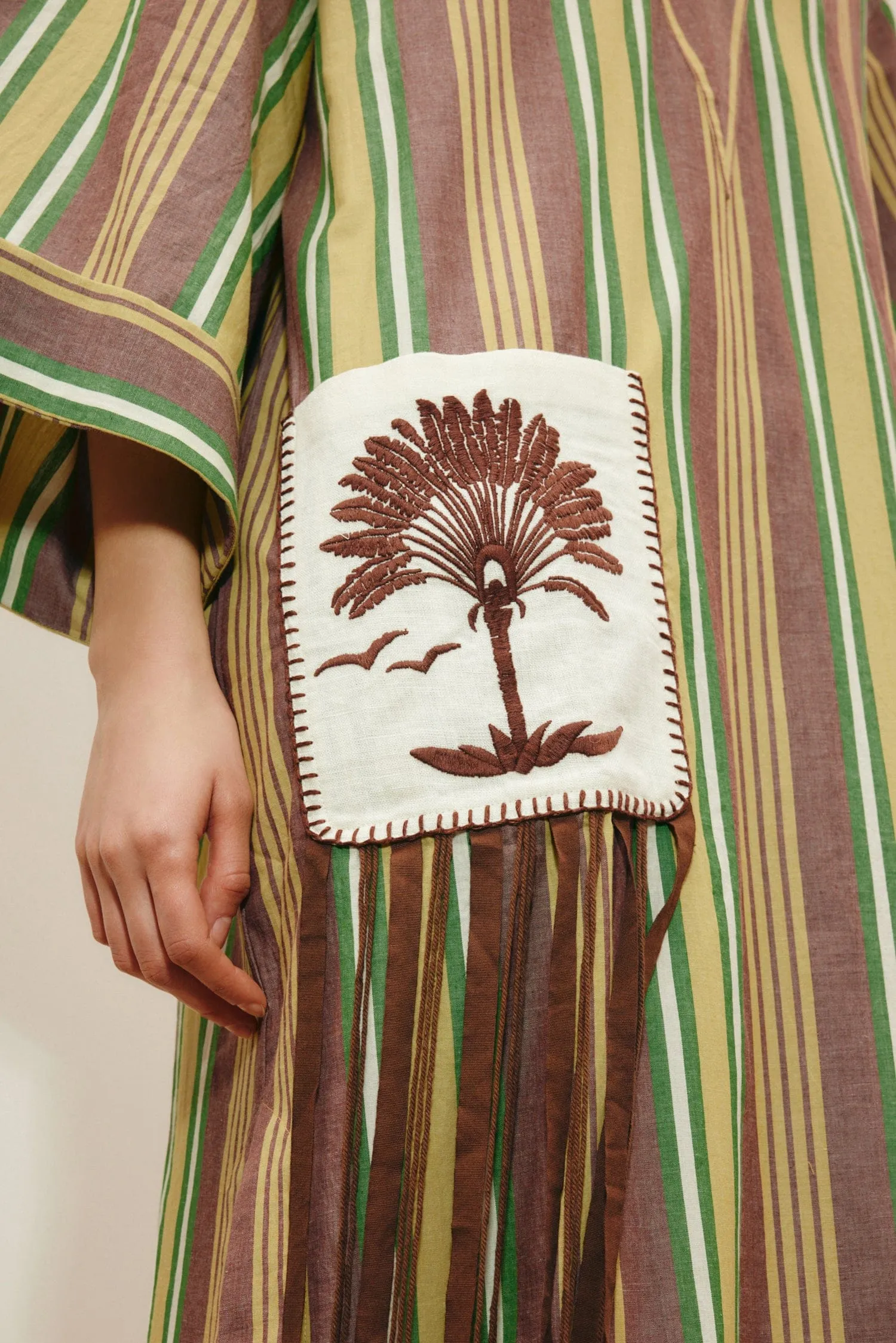 CLOVER V NECK MIDI DRESS sold by Alemais product image thumbnail 5