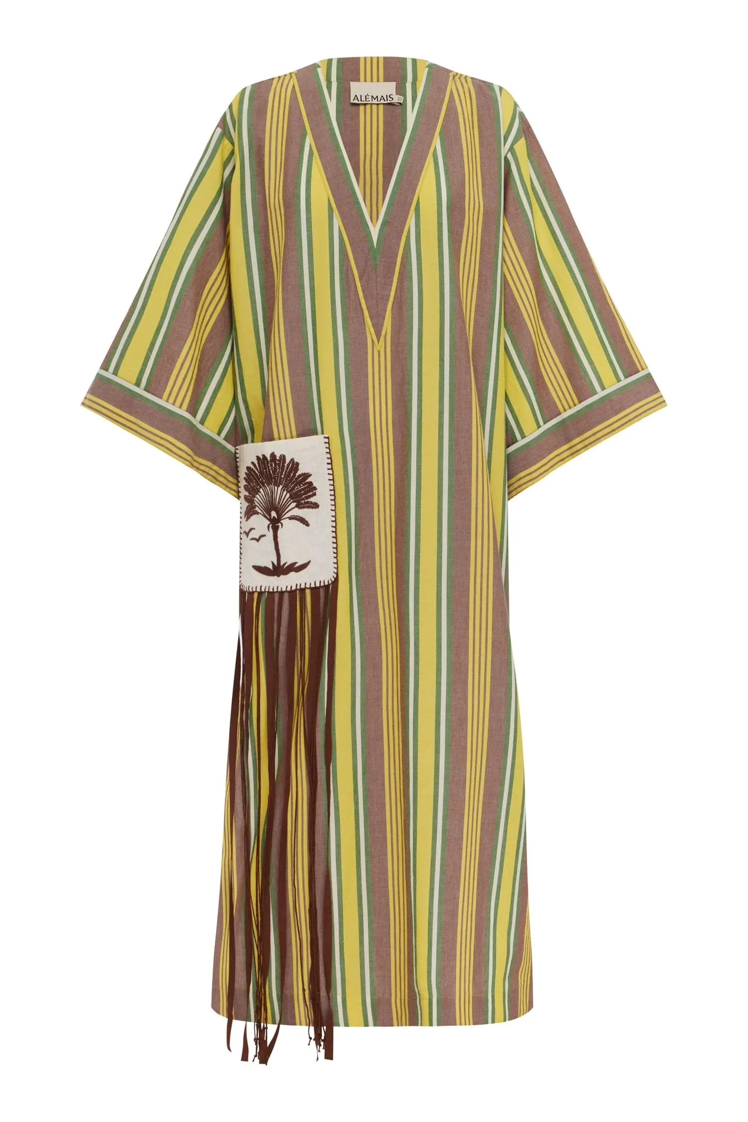 CLOVER V NECK MIDI DRESS sold by Alemais