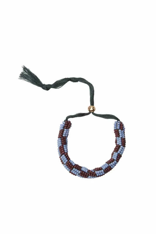 LE JARDIN BUNCH BEAD BRACELET CHOC made by Alemais