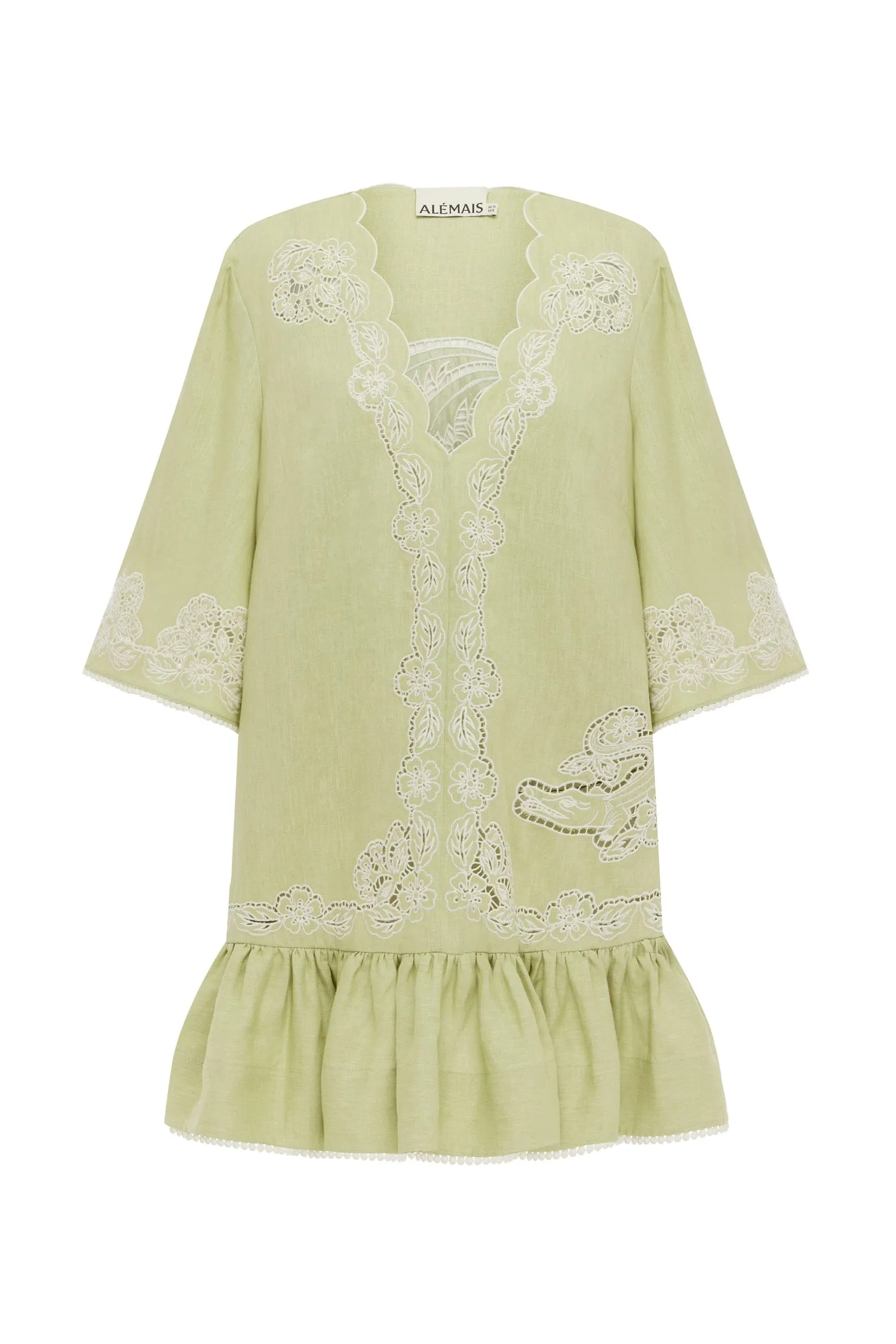 LOUIE EMBROIDERED MINI DRESS sold by Alemais