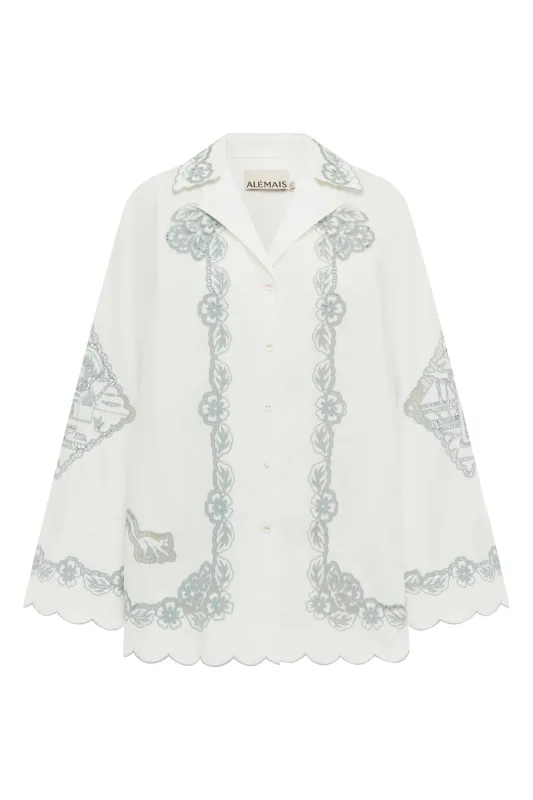 LOUIE EMBROIDERED SHIRT made by Alemais