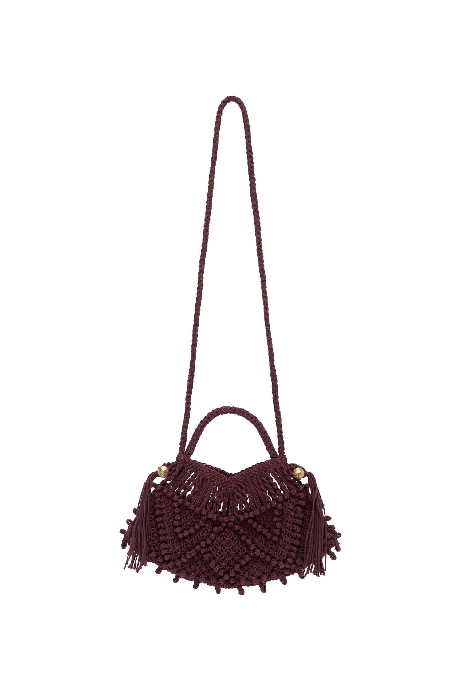 MACRAME CRESCENT BAG BORDEAUX sold by Alemais product image thumbnail 3