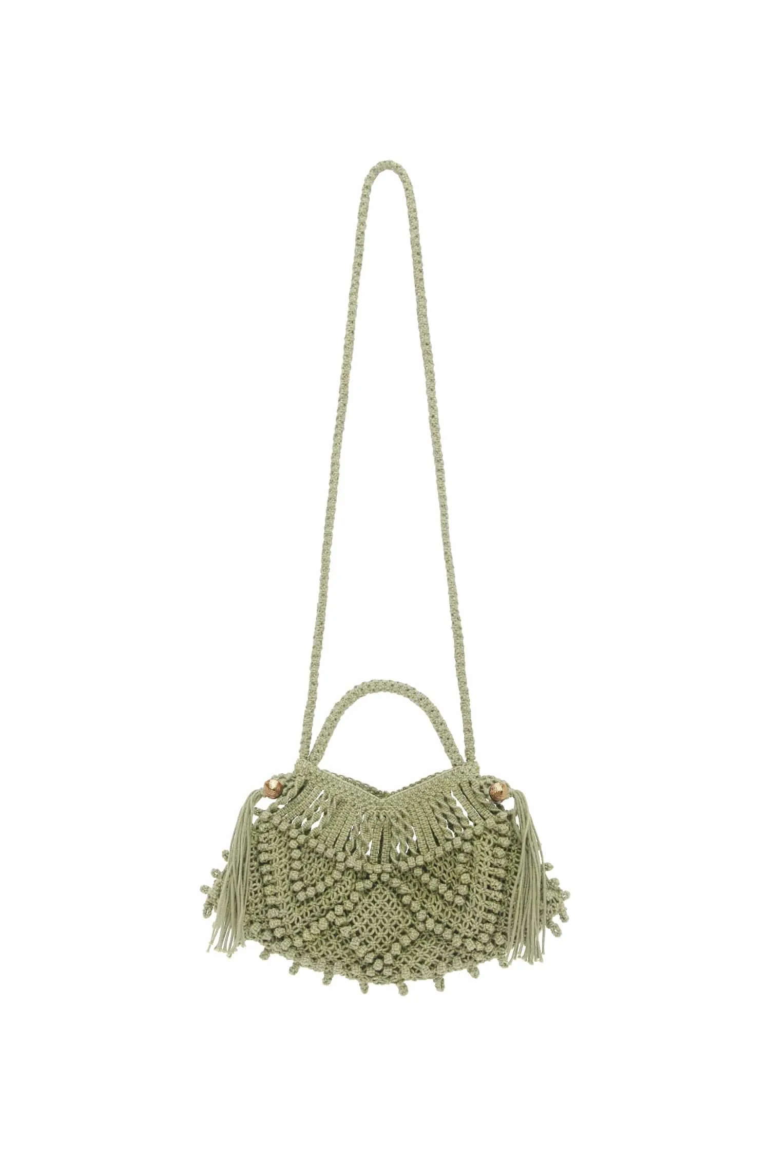 MACRAME CRESCENT BAG SAGE sold by Alemais product image thumbnail 3