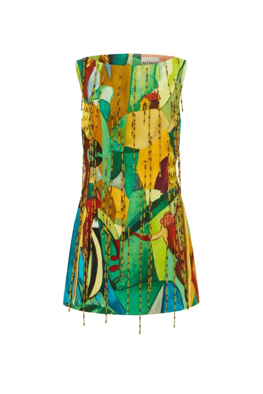 MOKSHINI BEADED FRINGE MINI DRESS sold by Alemais