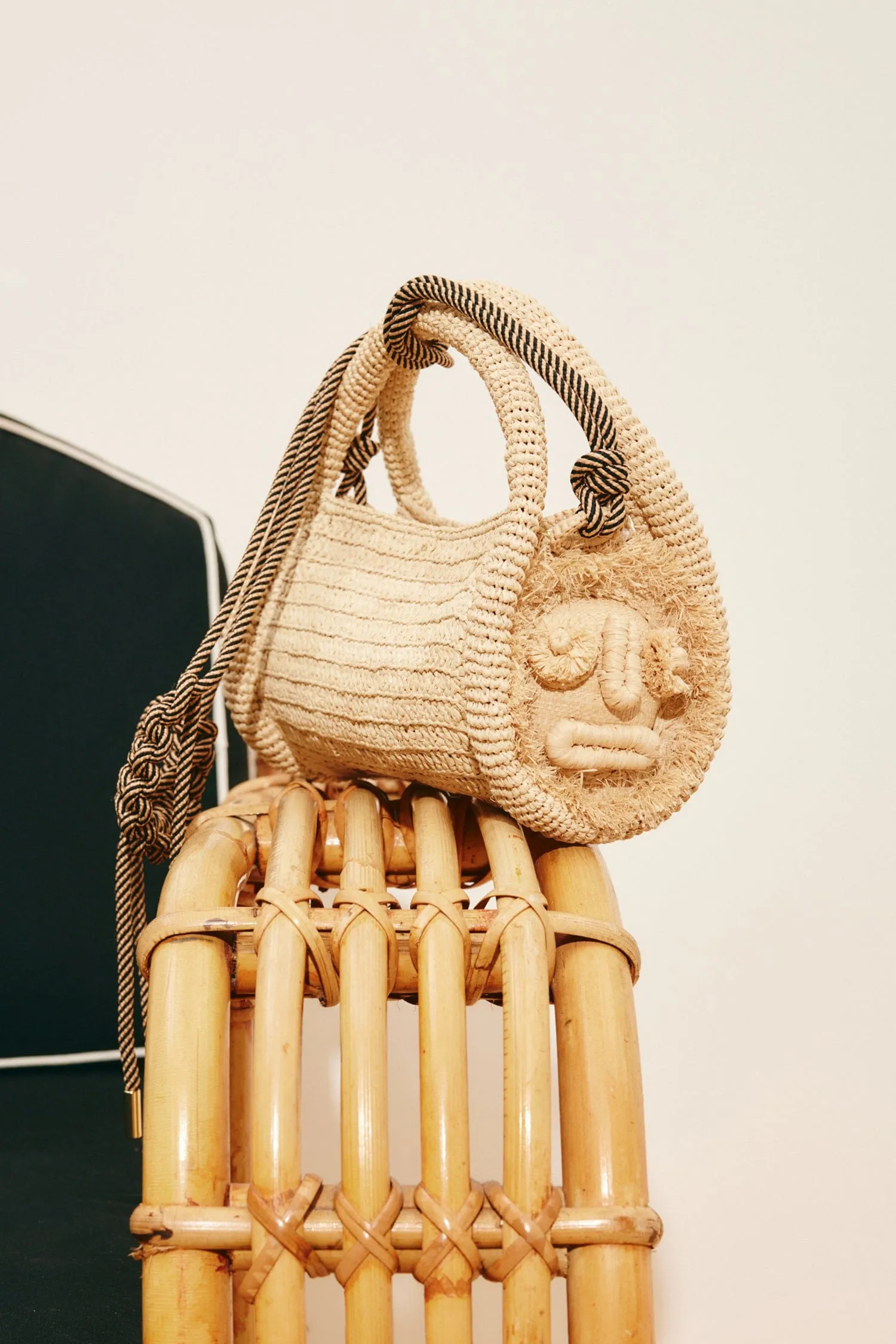 SUNLIT RAFFIA MINI BARREL BAG sold by Alemais product image thumbnail 2