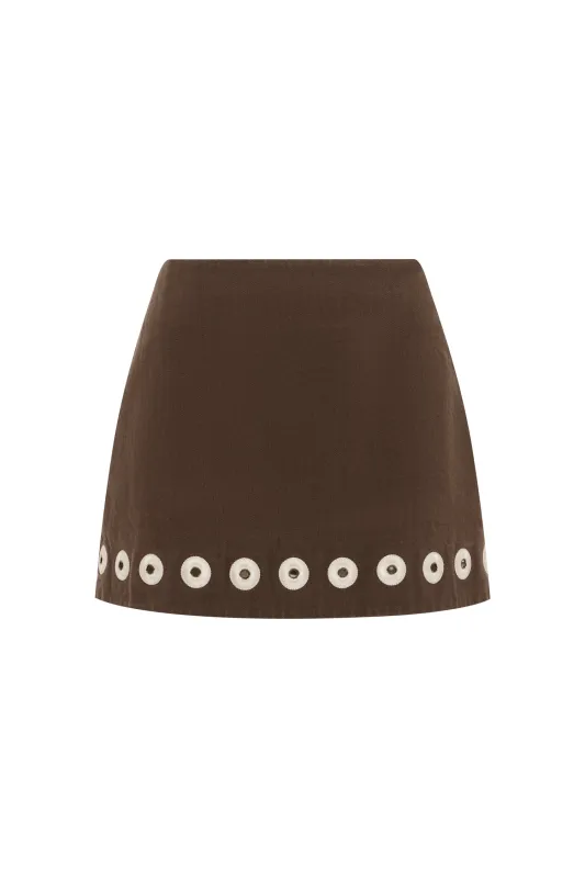 TOBE DENIM SKIRT made by Alemais