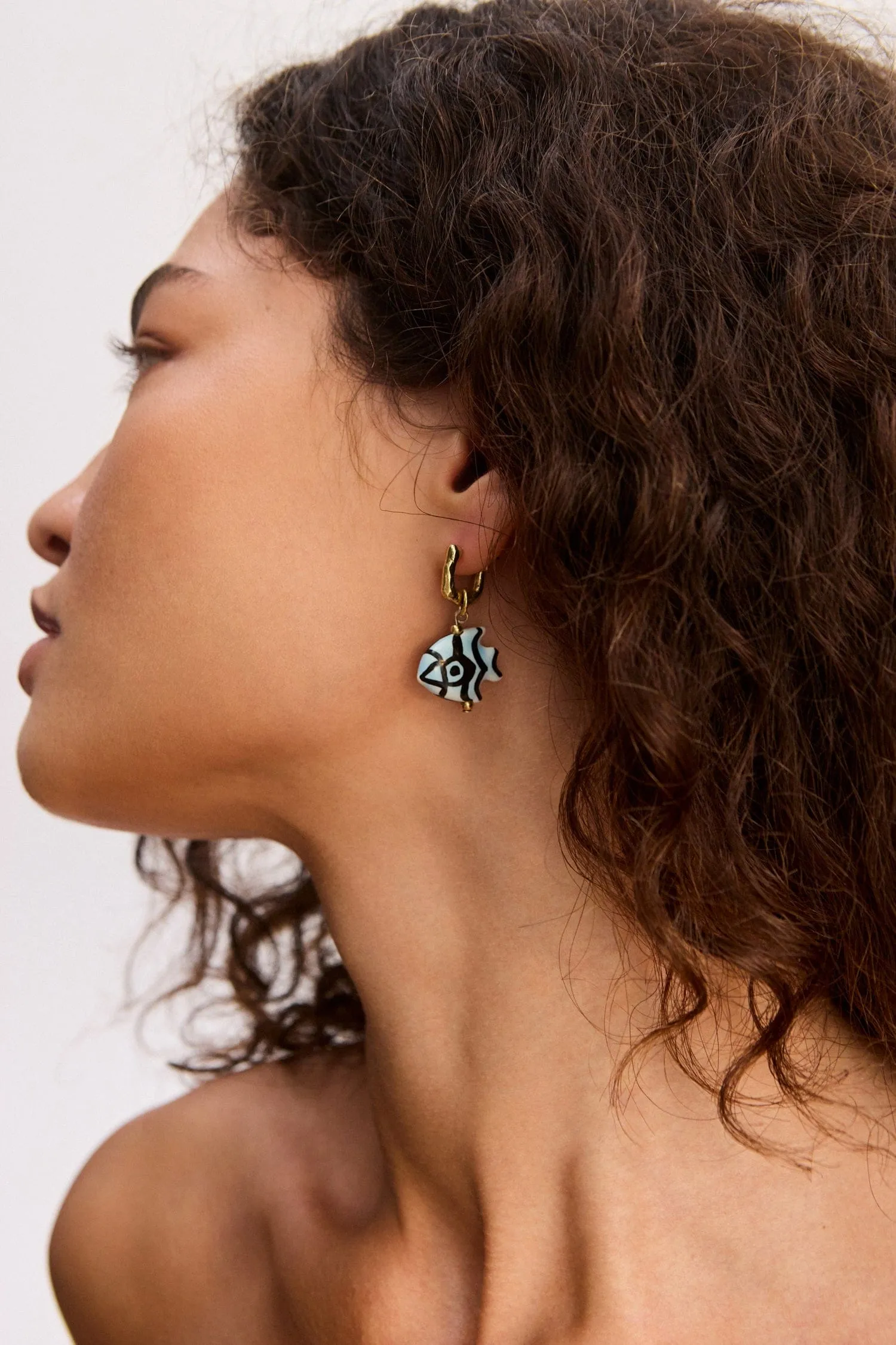 CALYPSO CERAMIC FISH EARRINGS sold by Alemais product image thumbnail 2