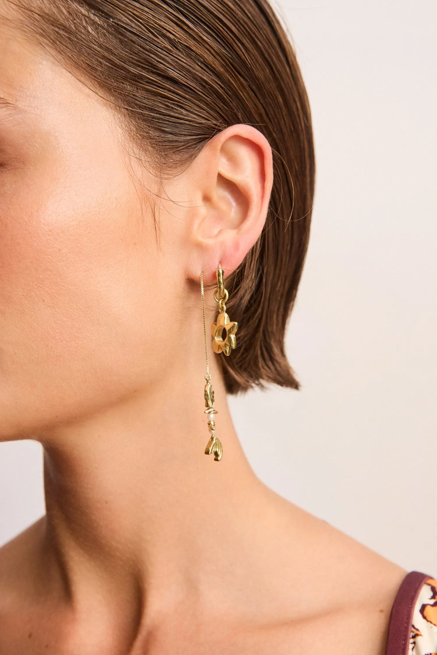 CALYPSO FLOWER & HEART EARRINGS sold by Alemais product image thumbnail 2