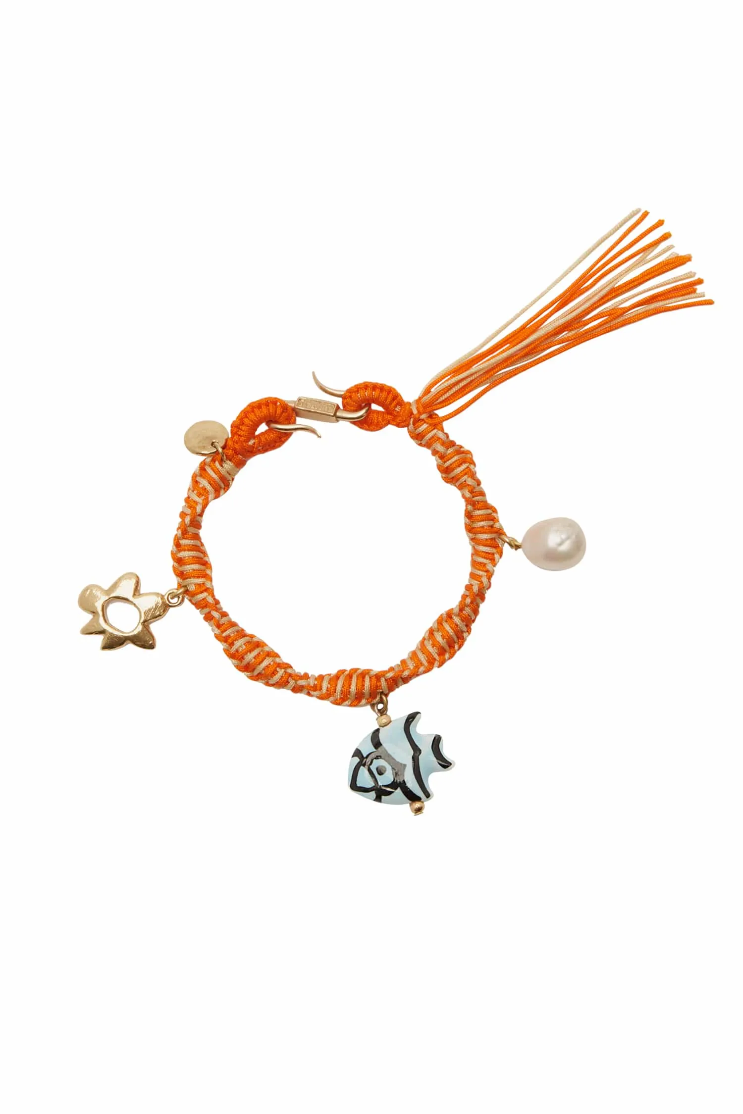 CALYPSO MACRAME CHARM BRACELET sold by Alemais