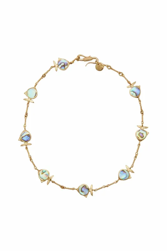 CALYPSO PAUA FISH NECKLACE made by Alemais