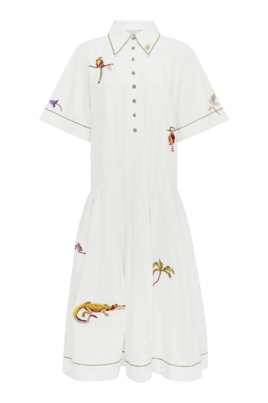 CAMELIA EMBELLISHED SHIRTDRESS made by Alemais