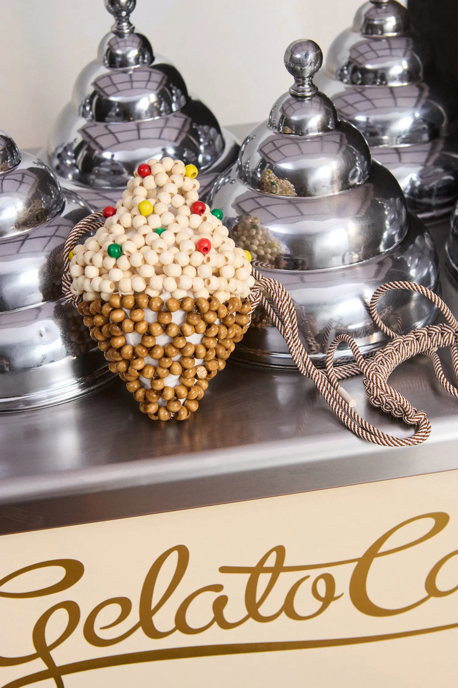 WOOD BEAD GELATO MINI BAG sold by Alemais product image thumbnail 3