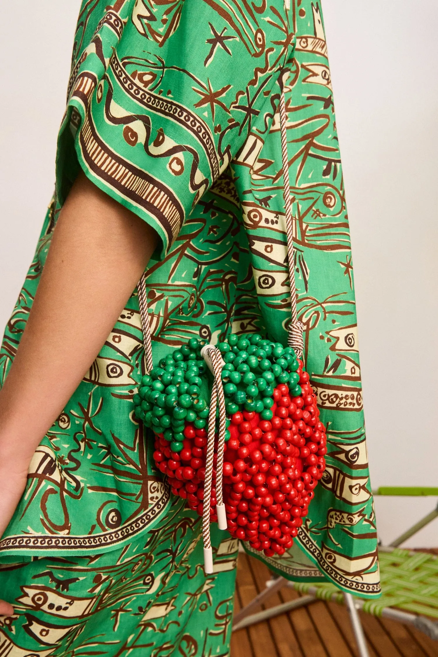 WOOD BEAD STRAWBERRY MINI BAG sold by Alemais product image thumbnail 2