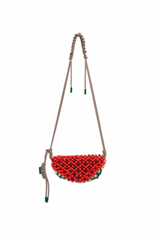 WOOD BEAD WATERMELON MINI BAG made by Alemais