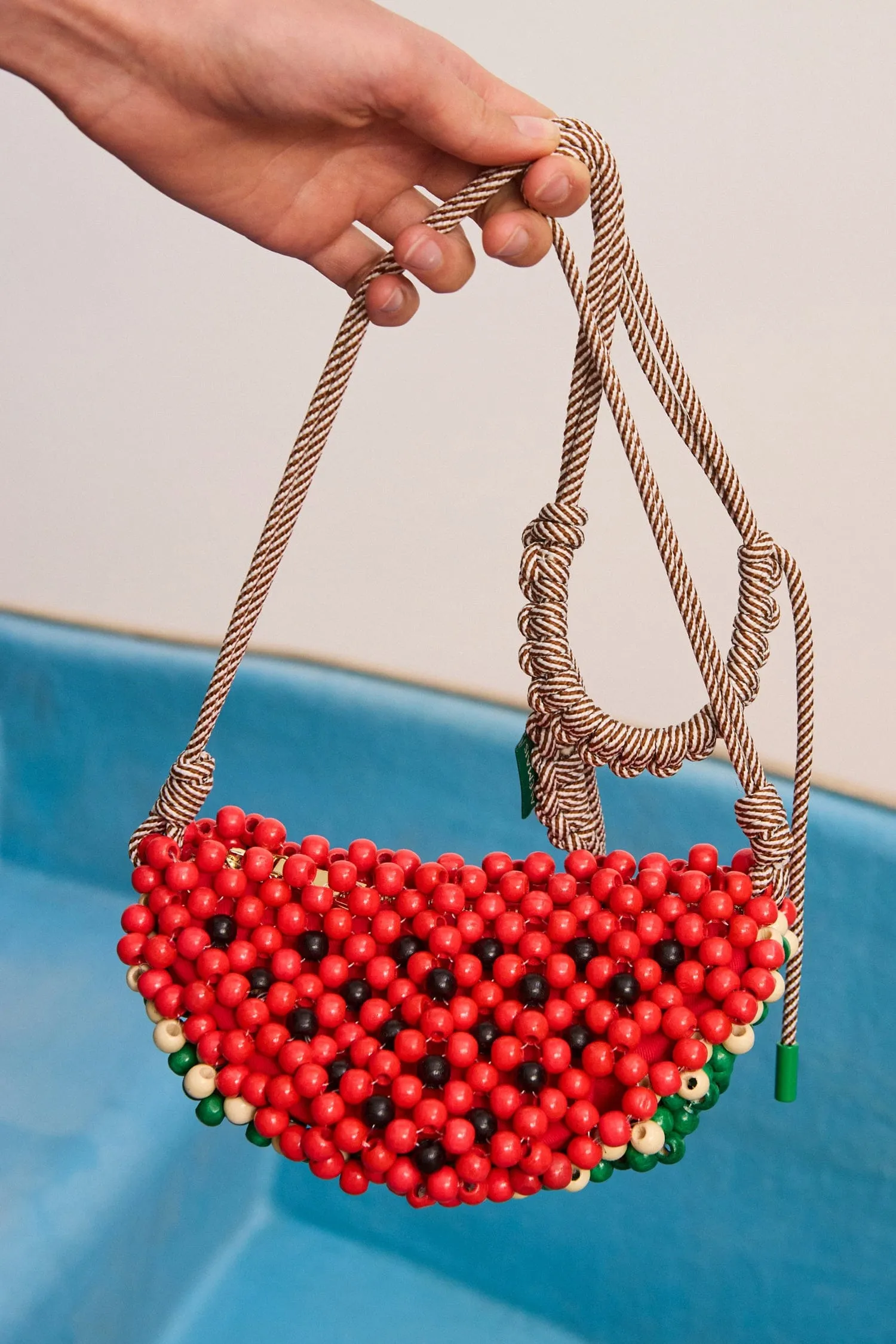 WOOD BEAD WATERMELON MINI BAG sold by Alemais product image thumbnail 2