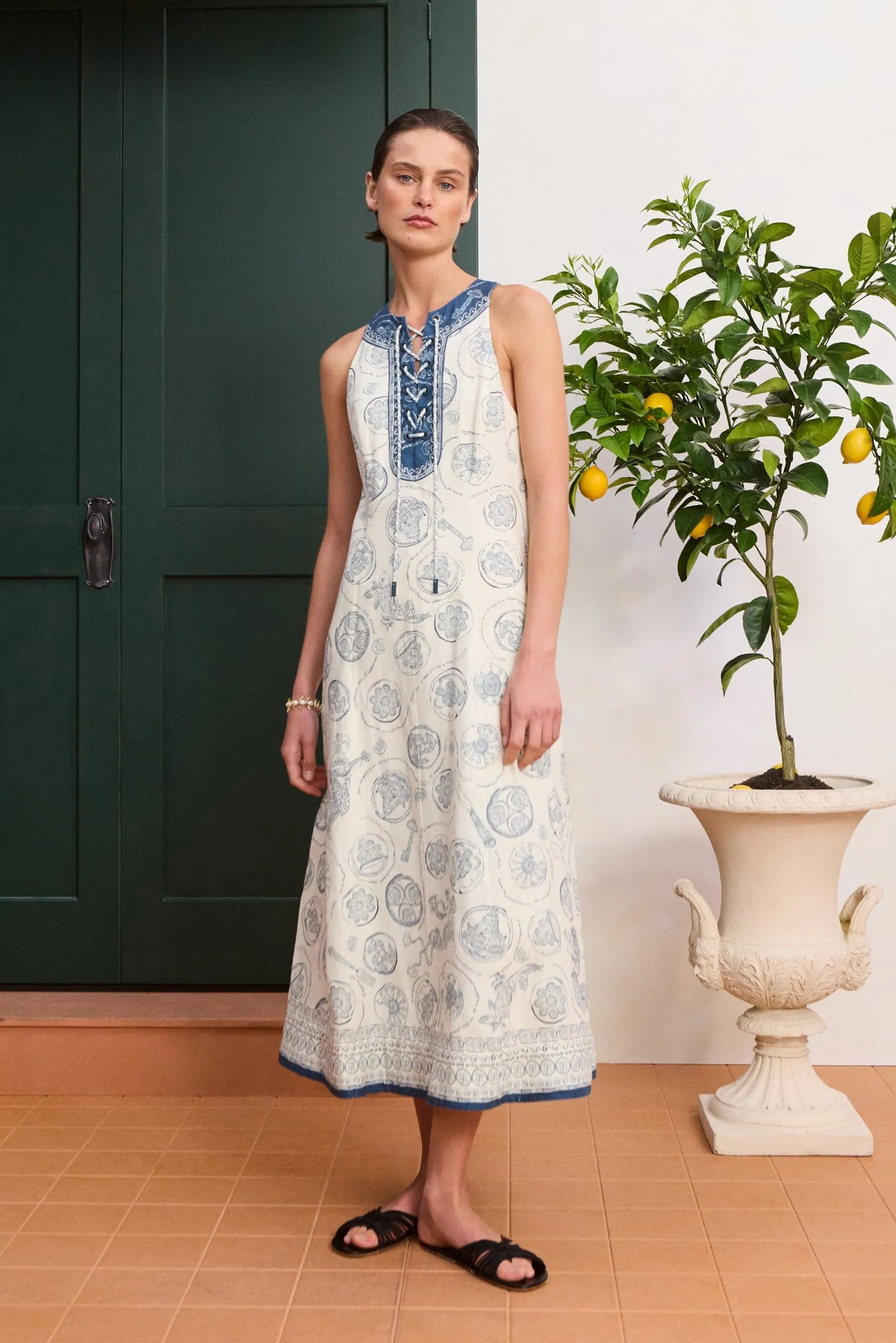 LUCKY LACE UP MIDI DRESS sold by Alemais product image thumbnail 2