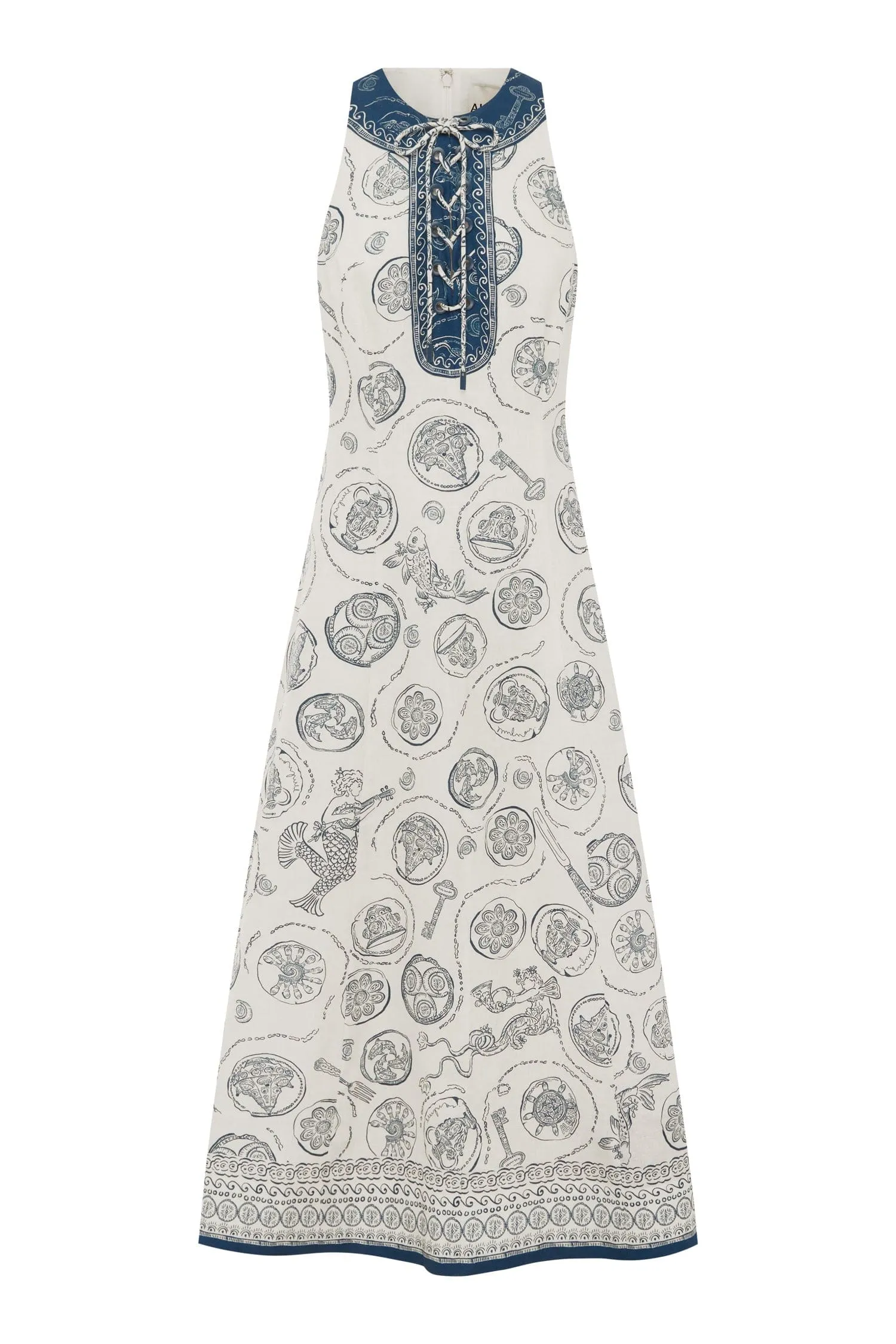 LUCKY LACE UP MIDI DRESS sold by Alemais