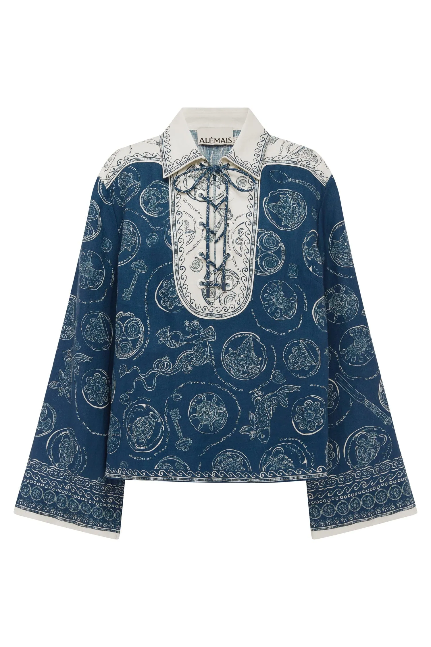 LUCKY LACE UP TOP sold by Alemais