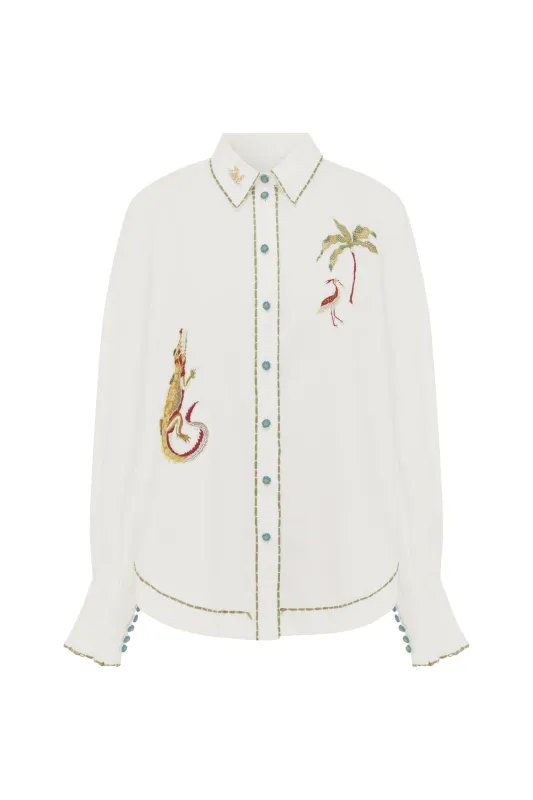 CAMELIA EMBELLISHED SHIRT made by Alemais