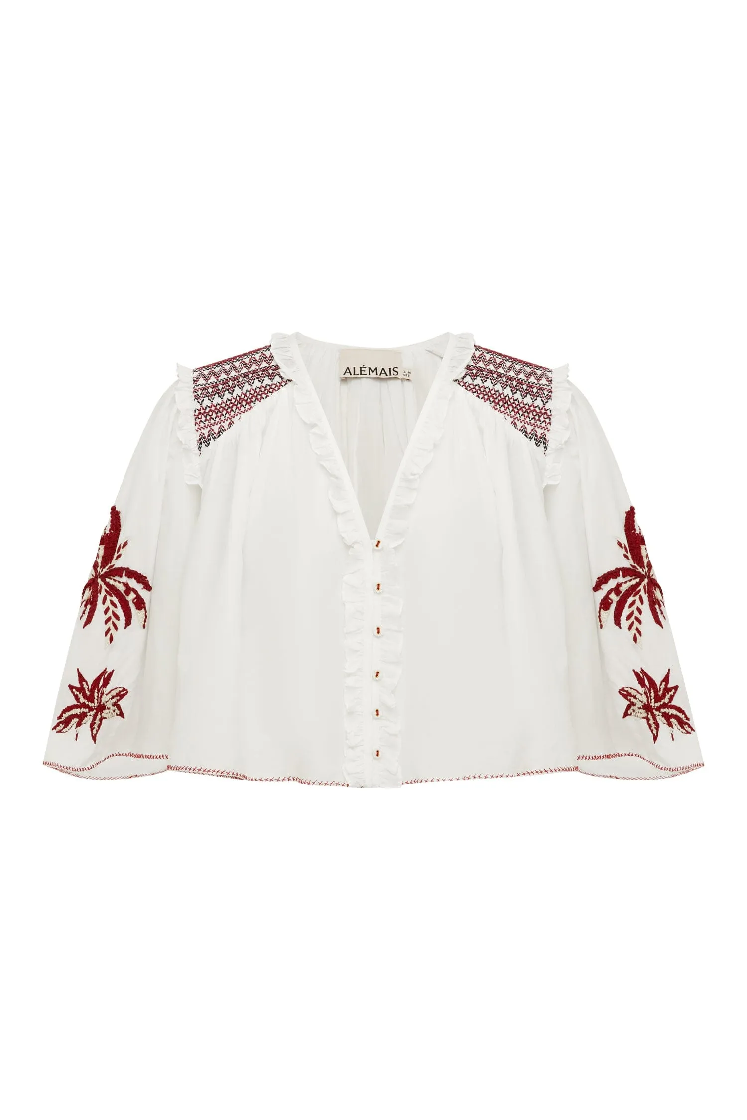 ODIE EMBROIDERED TOP sold by Alemais