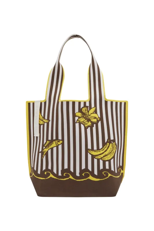 MONA JACQUARD SHOPPER TOTE made by Alemais