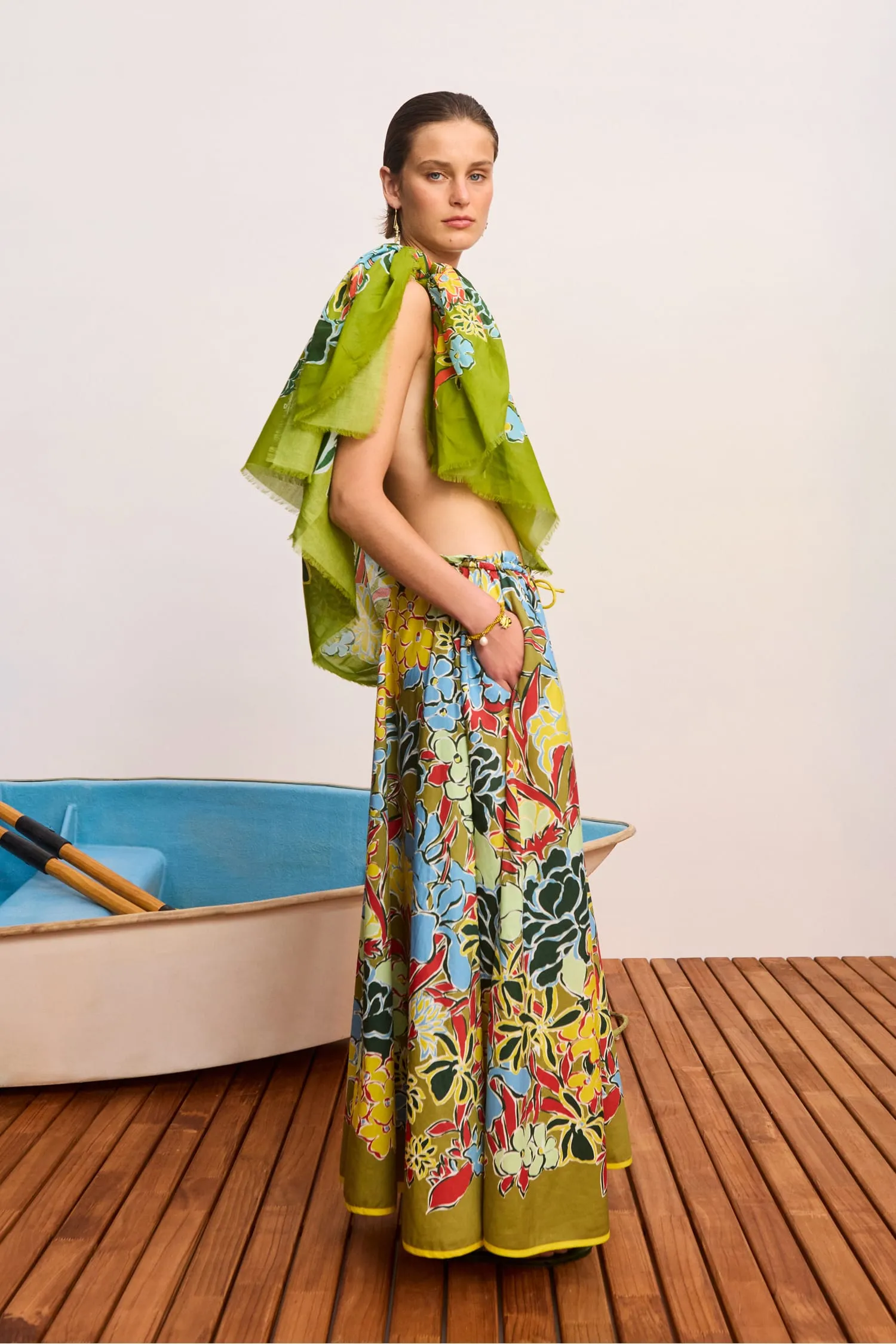 SOLSTICE MIDI SKIRT sold by Alemais product image thumbnail 3