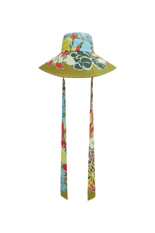 SOLSTICE WIDE BRIM TIE SUNHAT made by Alemais