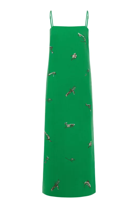 WANDA EMBROIDERED MIDI DRESS made by Alemais
