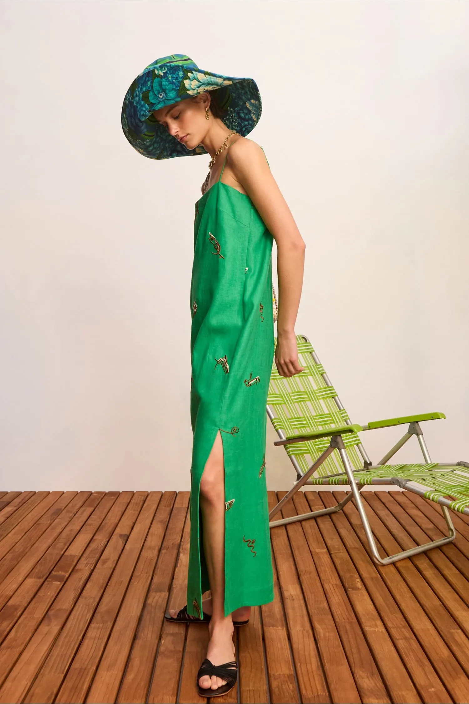 WANDA EMBROIDERED MIDI DRESS sold by Alemais product image thumbnail 3