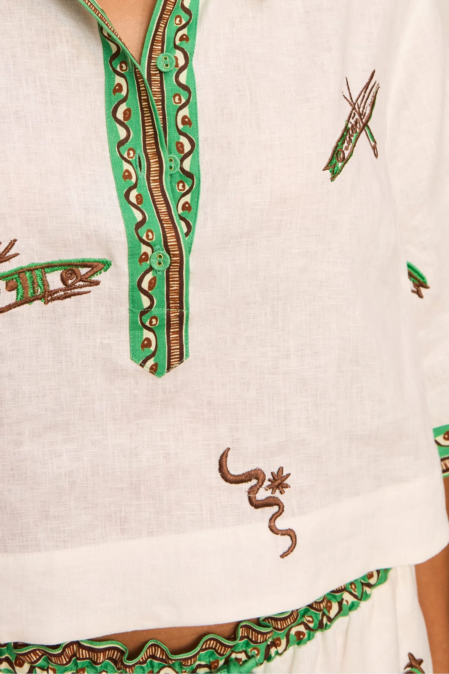 WANDA EMBROIDERED SHIRT sold by Alemais product image thumbnail 5