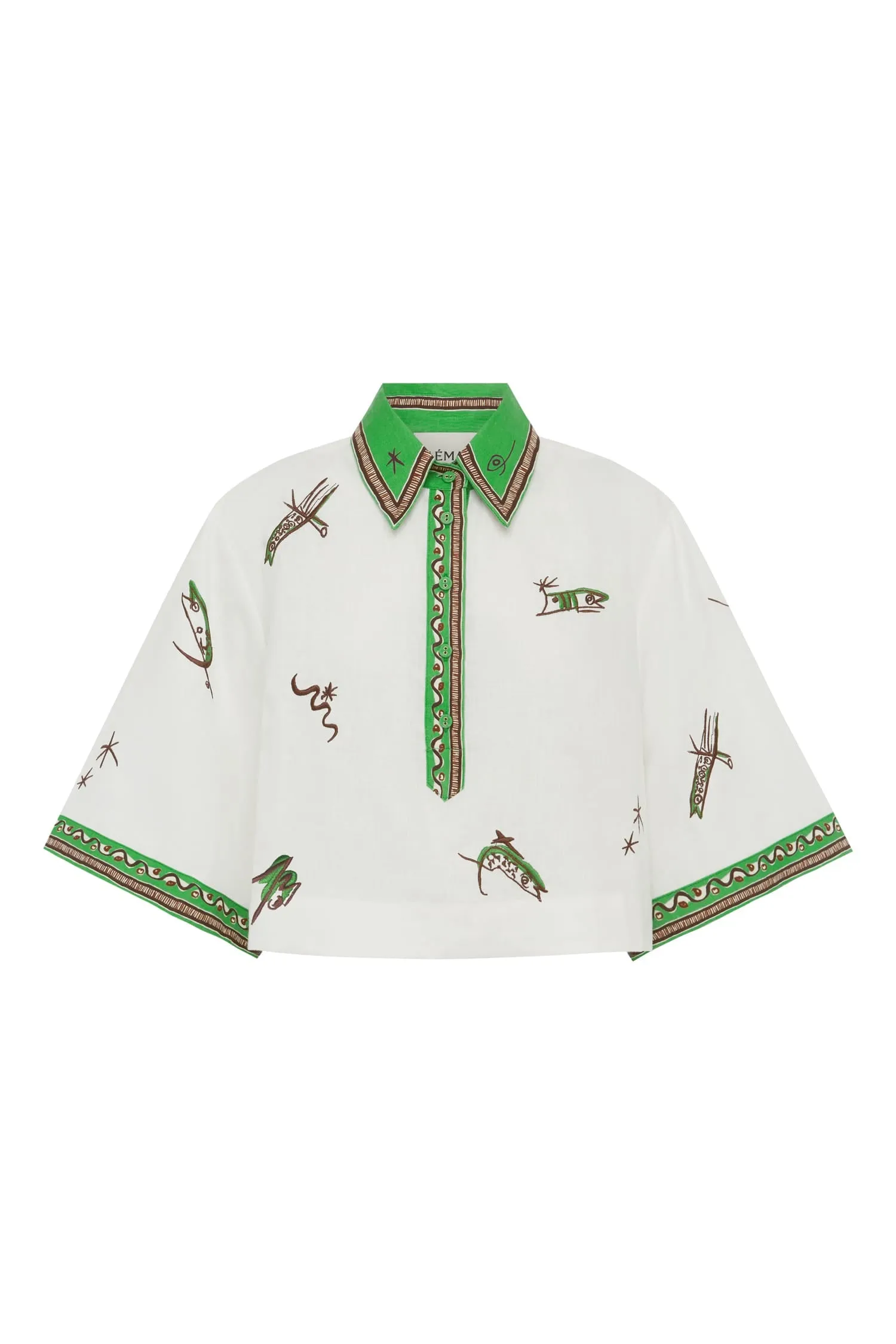 WANDA EMBROIDERED SHIRT sold by Alemais