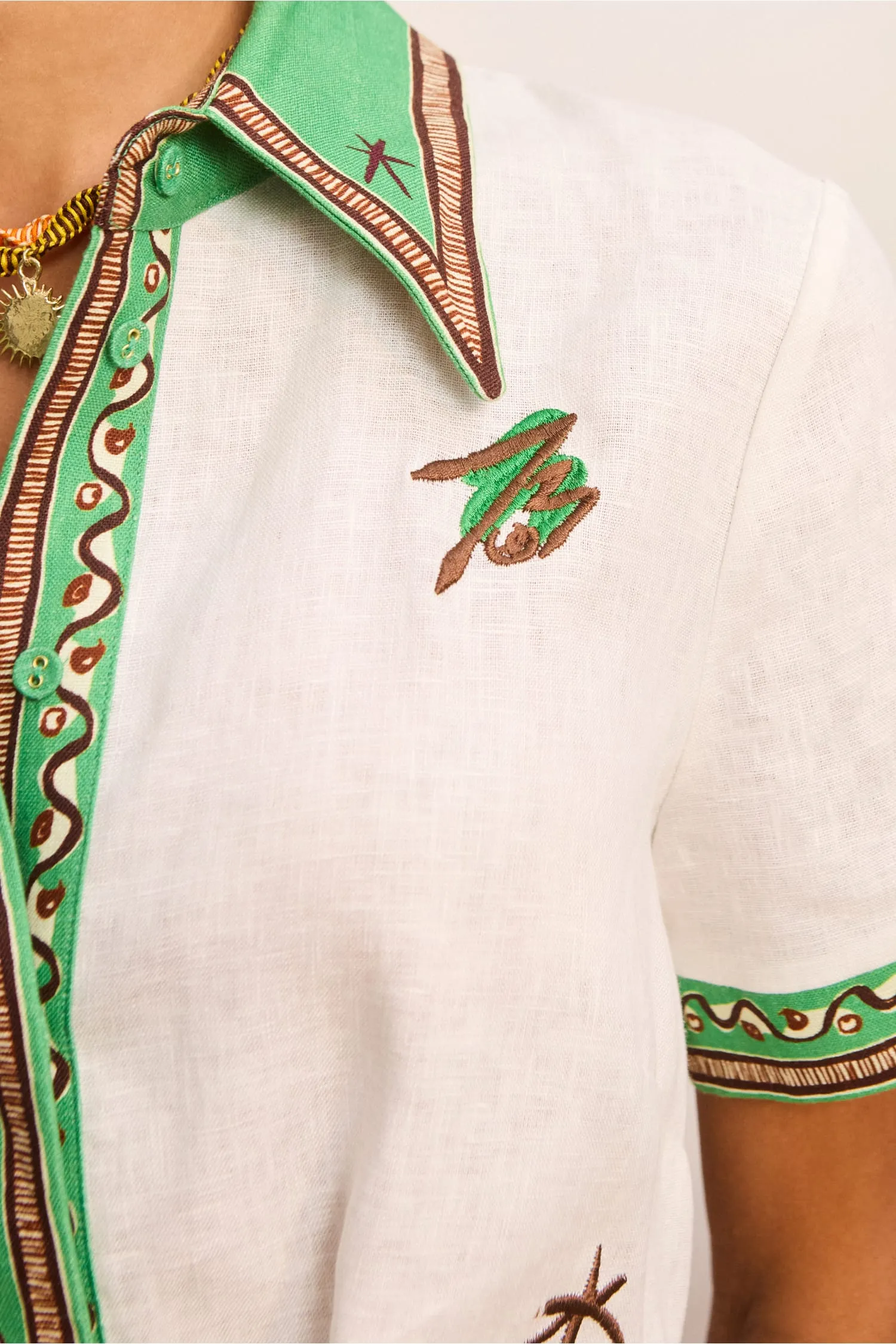 WANDA EMBROIDERED SHIRTDRESS sold by Alemais product image thumbnail 5